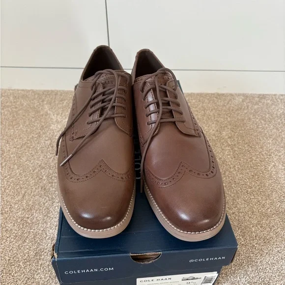 Cole Haan Truffle Wingtip Shoes - Picture 3 of 7